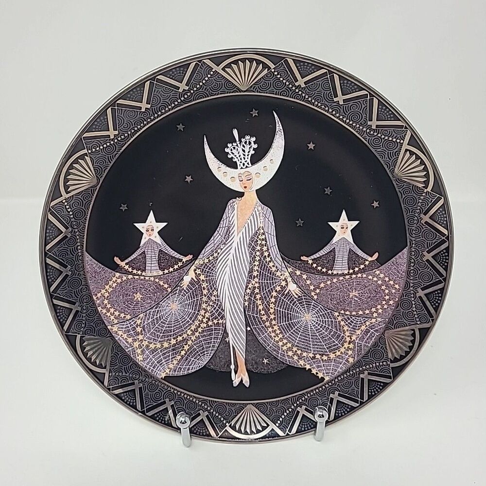 Art Deco Royal Doulton Queen of the Night Plate from House of ERTE (HA 4795)
